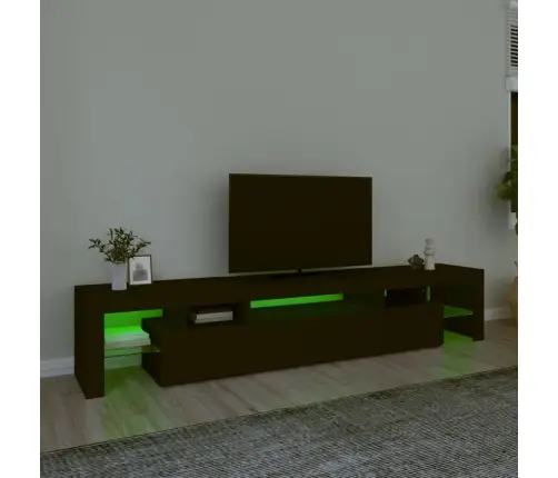 Tv Skapītis Ar Led Apgaismojumu, Melns, 215X36,5X40 Cm Vidaxl