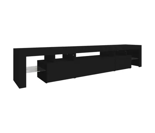 Tv Skapītis Ar Led Apgaismojumu, Melns, 215X36,5X40 Cm Vidaxl