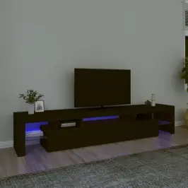 Tv Skapītis Ar Led Apgaismojumu, Melns, 215X36,5X40 Cm Vidaxl