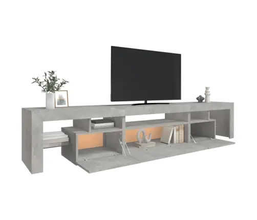 Tv Spintelė Su Led Apšvietimu, Betono Pilka, 215X36,5X40Cm