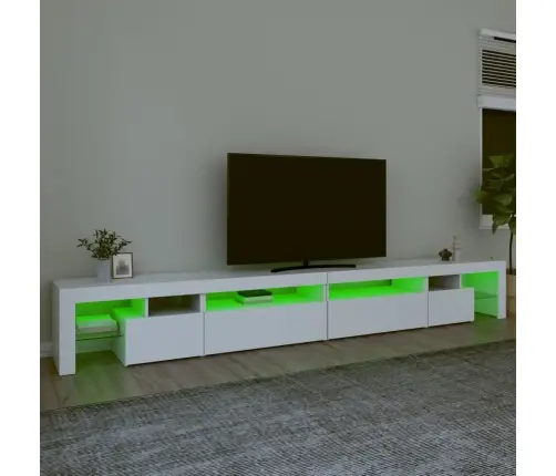 Tv Skapītis Ar Led Apgaismojumu, Balts, 290X36,5X40 Cm Vidaxl
