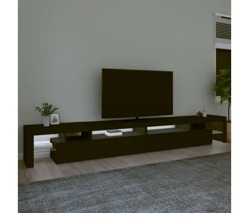 Tv Skapītis Ar Led Apgaismojumu, Melns, 290X36,5X40 Cm Vidaxl