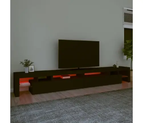 Tv Skapītis Ar Led Apgaismojumu, Melns, 290X36,5X40 Cm Vidaxl