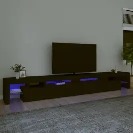 Tv Skapītis Ar Led Apgaismojumu, Melns, 290X36,5X40 Cm Vidaxl
