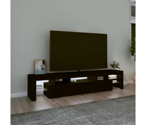 Tv Skapītis Ar Led Apgaismojumu, Melns, 200X36,5X40 Cm Vidaxl Tv Skapītis Ar Led Apgaismojumu, Melns, 200X36,5X40 Cm Vidaxl