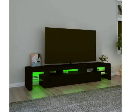Tv Skapītis Ar Led Apgaismojumu, Melns, 200X36,5X40 Cm Vidaxl Tv Skapītis Ar Led Apgaismojumu, Melns, 200X36,5X40 Cm Vidaxl