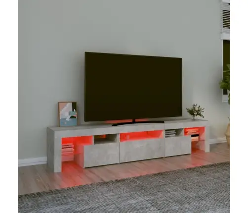 Telerialus Led-Tuledega, Betoonhall, 200X36,5X40 Cm