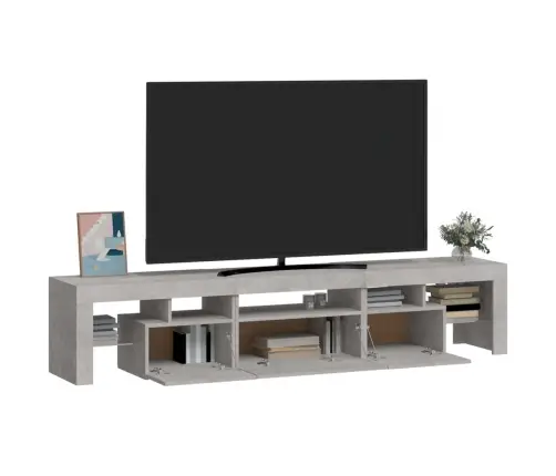 Telerialus Led-Tuledega, Betoonhall, 200X36,5X40 Cm