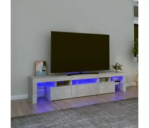 Telerialus Led-Tuledega, Betoonhall, 200X36,5X40 Cm