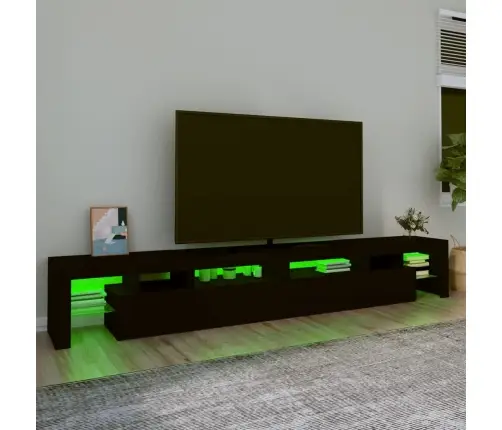 Tv Skapītis Ar Led Apgaismojumu, Melns, 260X36,5X40 Cm Vidaxl
