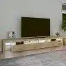 Tv Skapītis Ar Led Apgaismojumu, Ozolkoka Krāsa, 260X36,5X40 Cm Vidaxl