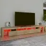 Tv Skapītis Ar Led Apgaismojumu, Ozolkoka Krāsa, 260X36,5X40 Cm Vidaxl