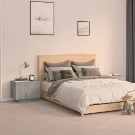 Naktsskapītis, Pelēka Ozolkoka, 100X35X40 Cm, Inženierijas Koks Vidaxl