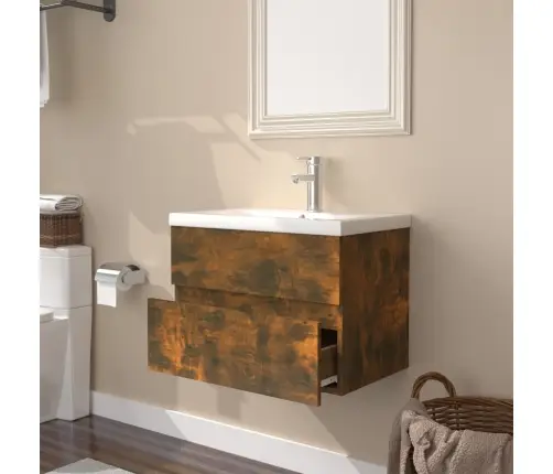 Sisseehitatud Valamukapp, Suitsutatud Tamm, Tehispuit