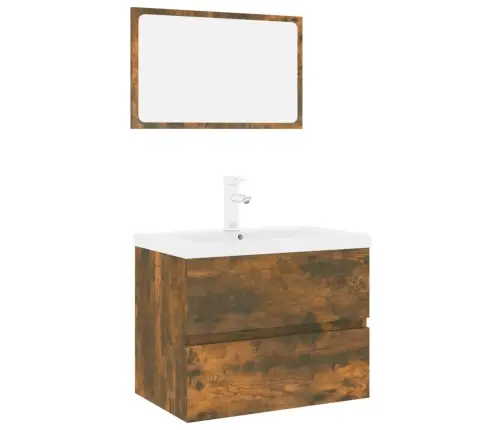 Vannasistabas Mēbeļu Komplekts, Ozola Krāsa, Inženierijas Koks Vidaxl Vannasistabas Mēbeļu Komplekts, Ozola Krāsa, Inženierijas Koks Vidaxl