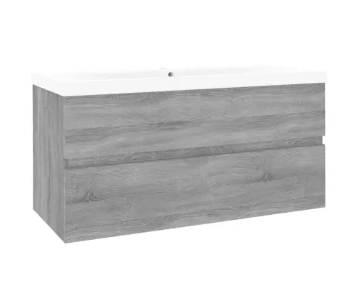 Praustuvo Spintelė Su Praustuvu, Pilka Ąžuolo, Mediena