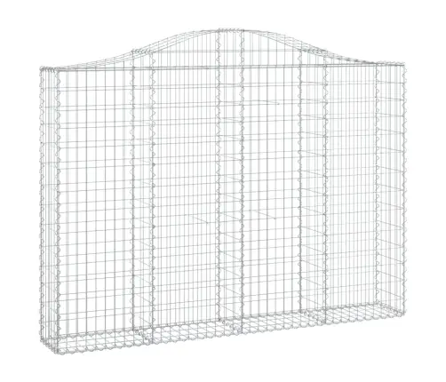 Arkveida Gabiona Grozs, 200X30X140/160 Cm, Cinkota Dzelzs Vidaxl