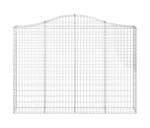 Arkveida Gabiona Grozs, 200X30X140/160 Cm, Cinkota Dzelzs Vidaxl