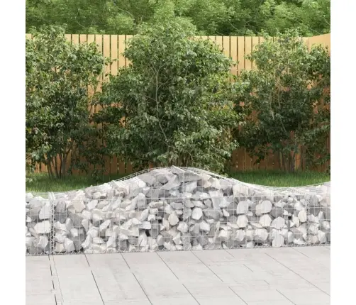 Arkveida Gabiona Grozs, 200X50X40/60 Cm, Cinkota Dzelzs Vidaxl