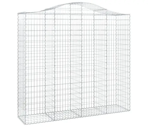 Arkveida Gabiona Grozs, 200X50X180/200 Cm, Cinkota Dzelzs Vidaxl