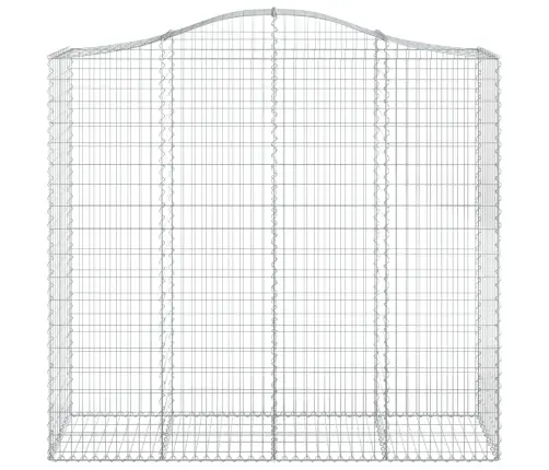 Arkveida Gabiona Grozs, 200X50X180/200 Cm, Cinkota Dzelzs Vidaxl