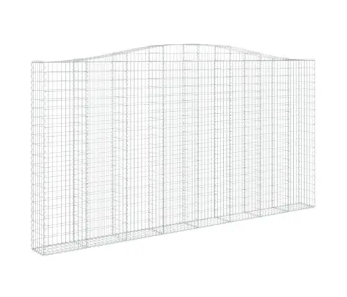 Arkveida Gabiona Grozs, 400X30X200/220 Cm, Cinkota Dzelzs Vidaxl