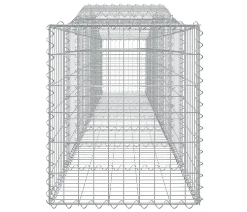 Arkveida Gabiona Grozs, 400X50X60/80 Cm, Cinkota Dzelzs Vidaxl
