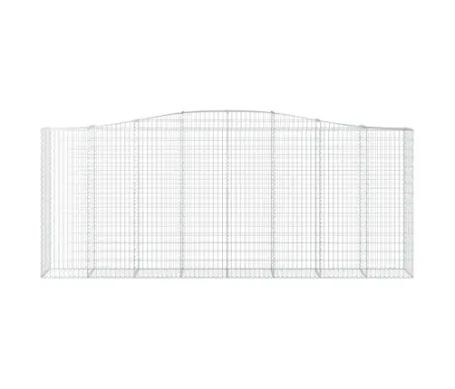 Arkveida Gabiona Grozs, 400X50X160/180 Cm, Cinkota Dzelzs Vidaxl