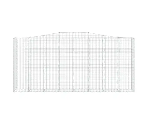 Arkveida Gabiona Grozs, 400X50X180/200 Cm, Cinkota Dzelzs Vidaxl