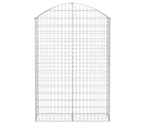 Arkveida Gabiona Grozs, 100X30X140/160 Cm, Cinkota Dzelzs Vidaxl