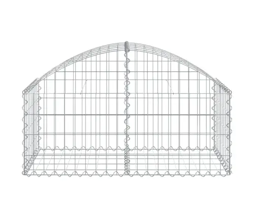 Arkveida Gabiona Grozs, 100X50X40/60 Cm, Cinkota Dzelzs Vidaxl