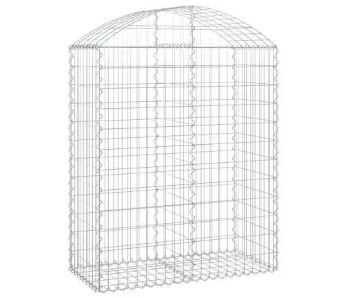 Arkveida Gabiona Grozs, 100X50X120/140 Cm, Cinkota Dzelzs Vidaxl