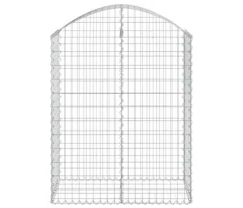 Arkveida Gabiona Grozs, 100X50X120/140 Cm, Cinkota Dzelzs Vidaxl