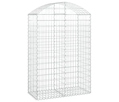 Arkveida Gabiona Grozs, 100X50X140/160 Cm, Cinkota Dzelzs Vidaxl