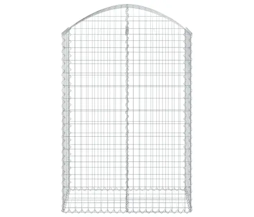 Arkveida Gabiona Grozs, 100X50X140/160 Cm, Cinkota Dzelzs Vidaxl