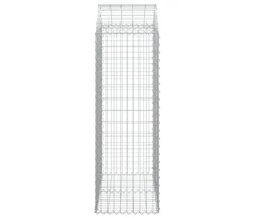 Arkveida Gabiona Grozs, 100X50X140/160 Cm, Cinkota Dzelzs Vidaxl