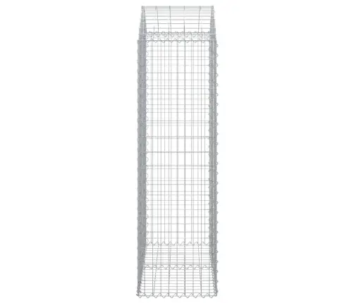 Arkveida Gabiona Grozs, 100X50X160/180 Cm, Cinkota Dzelzs Vidaxl