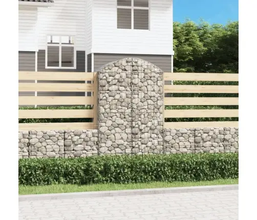 Arkveida Gabiona Grozs, 100X50X160/180 Cm, Cinkota Dzelzs Vidaxl