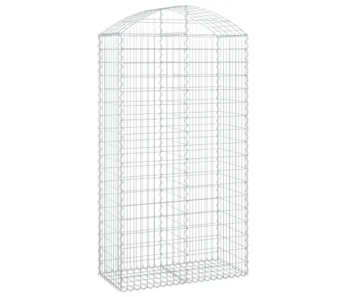Arkveida Gabiona Grozs, 100X50X180/200 Cm, Cinkota Dzelzs Vidaxl