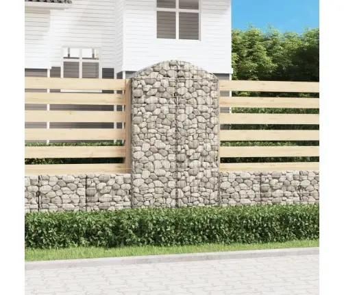 Arkveida Gabiona Grozs, 100X50X180/200 Cm, Cinkota Dzelzs Vidaxl