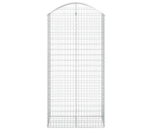 Arkveida Gabiona Grozs, 100X50X200/220 Cm, Cinkota Dzelzs Vidaxl