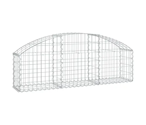 Arkveida Gabiona Grozs, 150X30X40/60 Cm, Cinkota Dzelzs Vidaxl