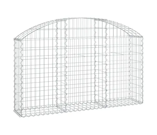 Arkveida Gabiona Grozs, 150X30X80/100 Cm, Cinkota Dzelzs Vidaxl