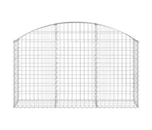 Arkveida Gabiona Grozs, 150X30X80/100 Cm, Cinkota Dzelzs Vidaxl