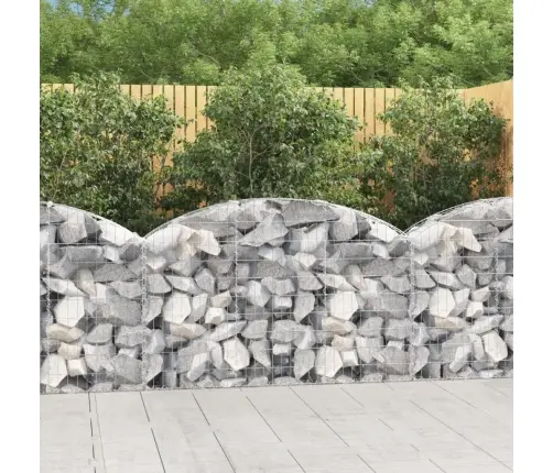 Arkveida Gabiona Grozs, 150X30X80/100 Cm, Cinkota Dzelzs Vidaxl