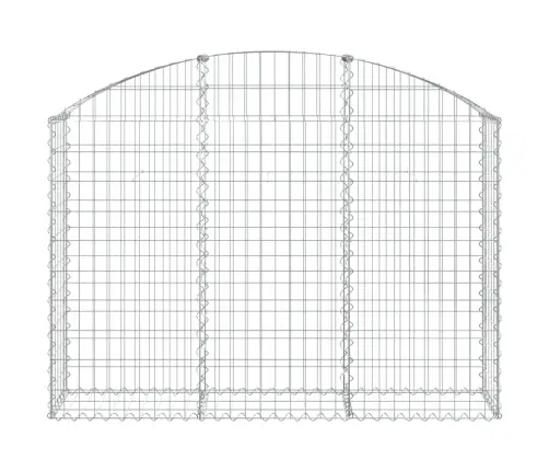 Arkveida Gabiona Grozs, 150X30X100/120 Cm, Cinkota Dzelzs Vidaxl