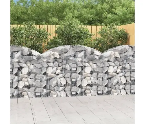 Arkveida Gabiona Grozs, 150X30X100/120 Cm, Cinkota Dzelzs Vidaxl