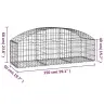 Kaarekujuline Gabioonkorv, 150X50X40/60 cm Tsingitud Raud