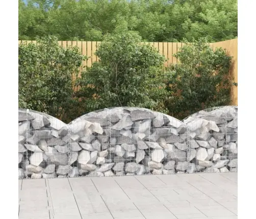 Arkveida Gabiona Grozs, 150X50X60/80 Cm, Cinkota Dzelzs Vidaxl