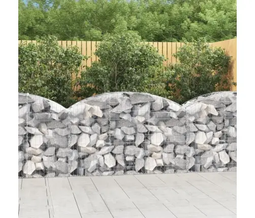 Arkveida Gabiona Grozs, 150X50X80/100 Cm, Cinkota Dzelzs Vidaxl